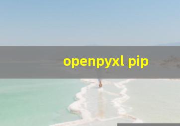 openpyxl pip